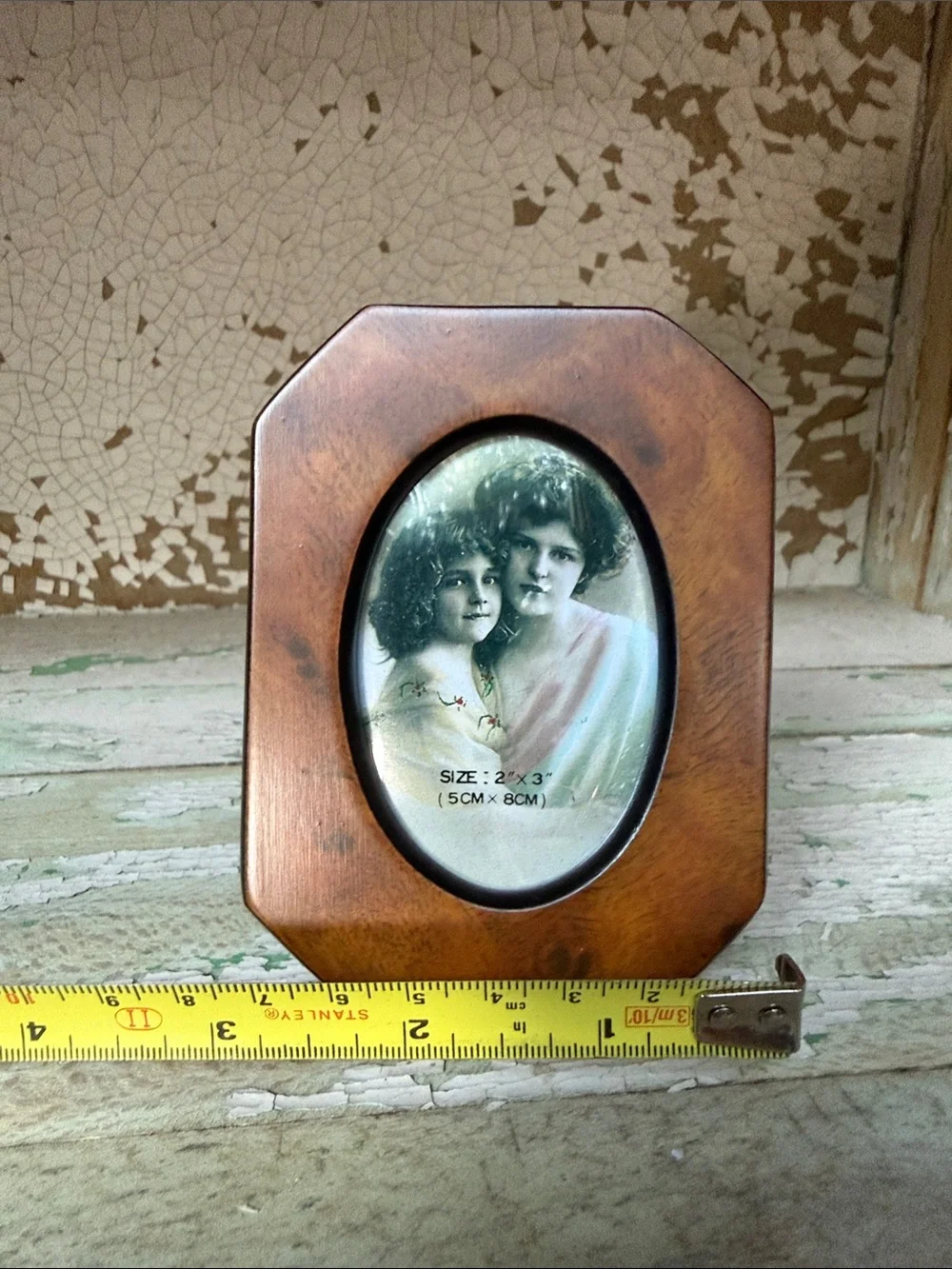 🌿Classic Wooden Looking Oval Photo Frame in Warm Brown